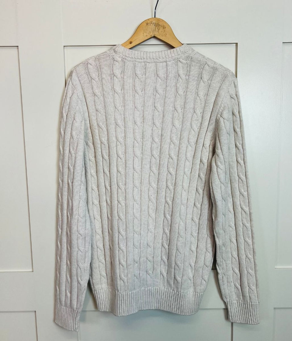 Ecru Mens Oarsman Cable Jumper