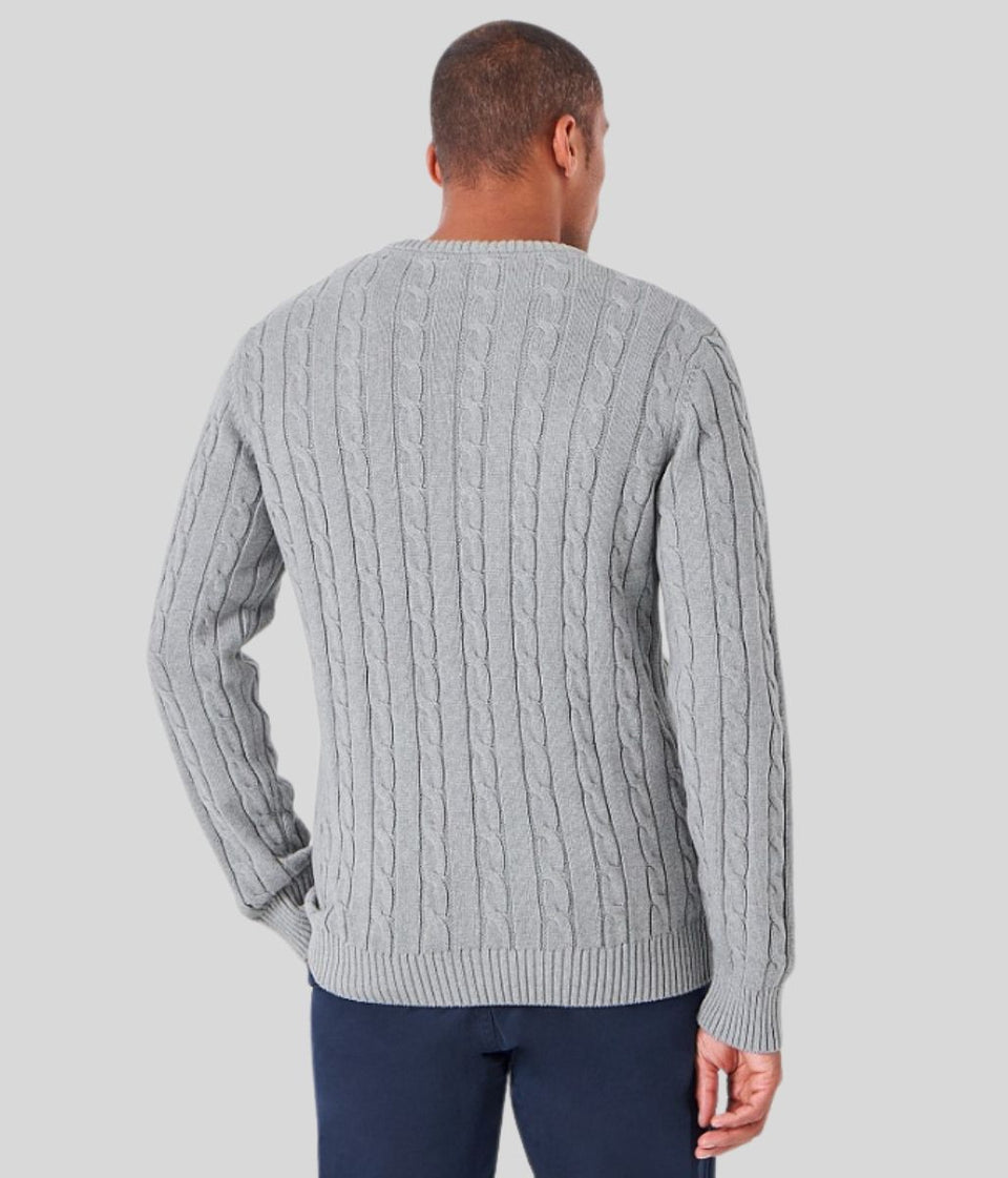 Grey Mens Oarsman Cable Jumper