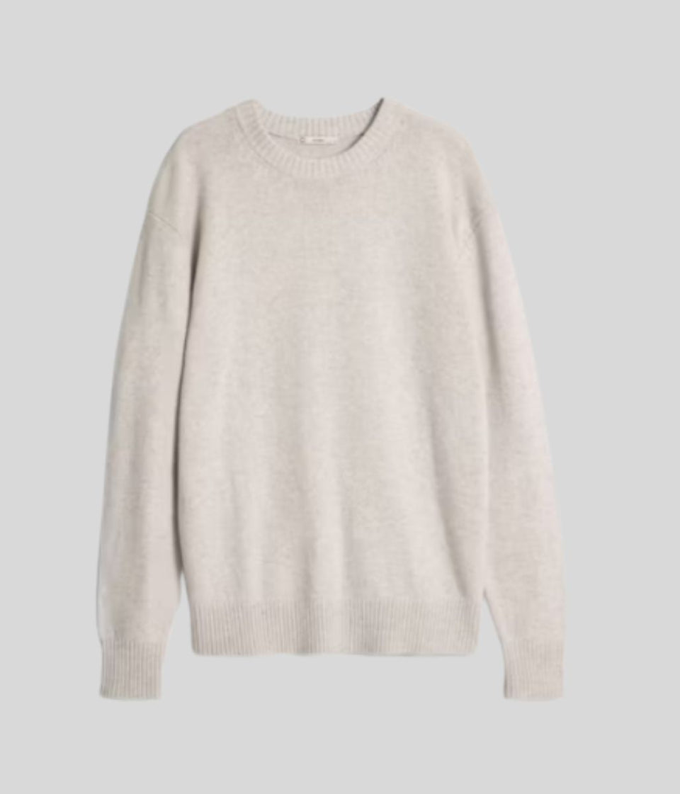 Grey Wool Blend Mens Jumper