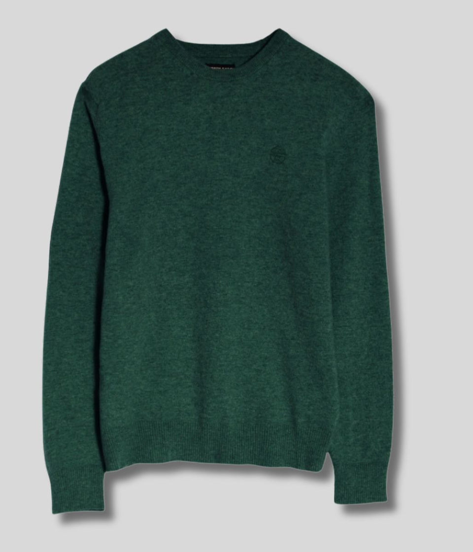 North Sails Forest Green Wool Rich Mens Crew Neck Jumper