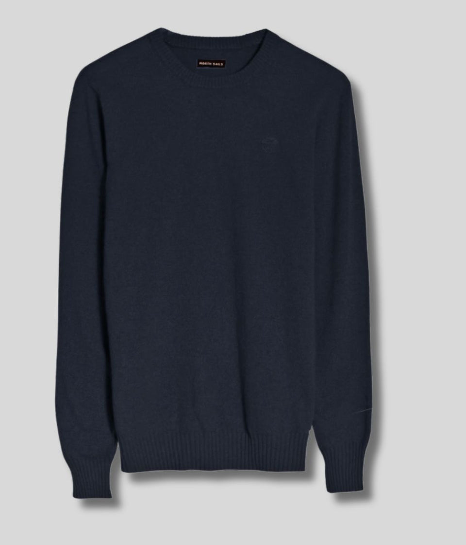 North Sails Navy Wool Rich Mens Crew Neck Jumper