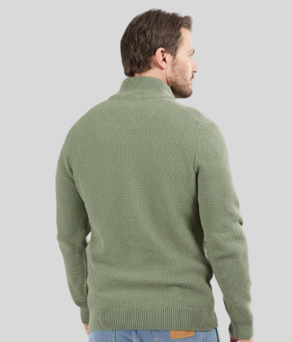 Sage Green Ashgrove 1/4 Zip Jumper