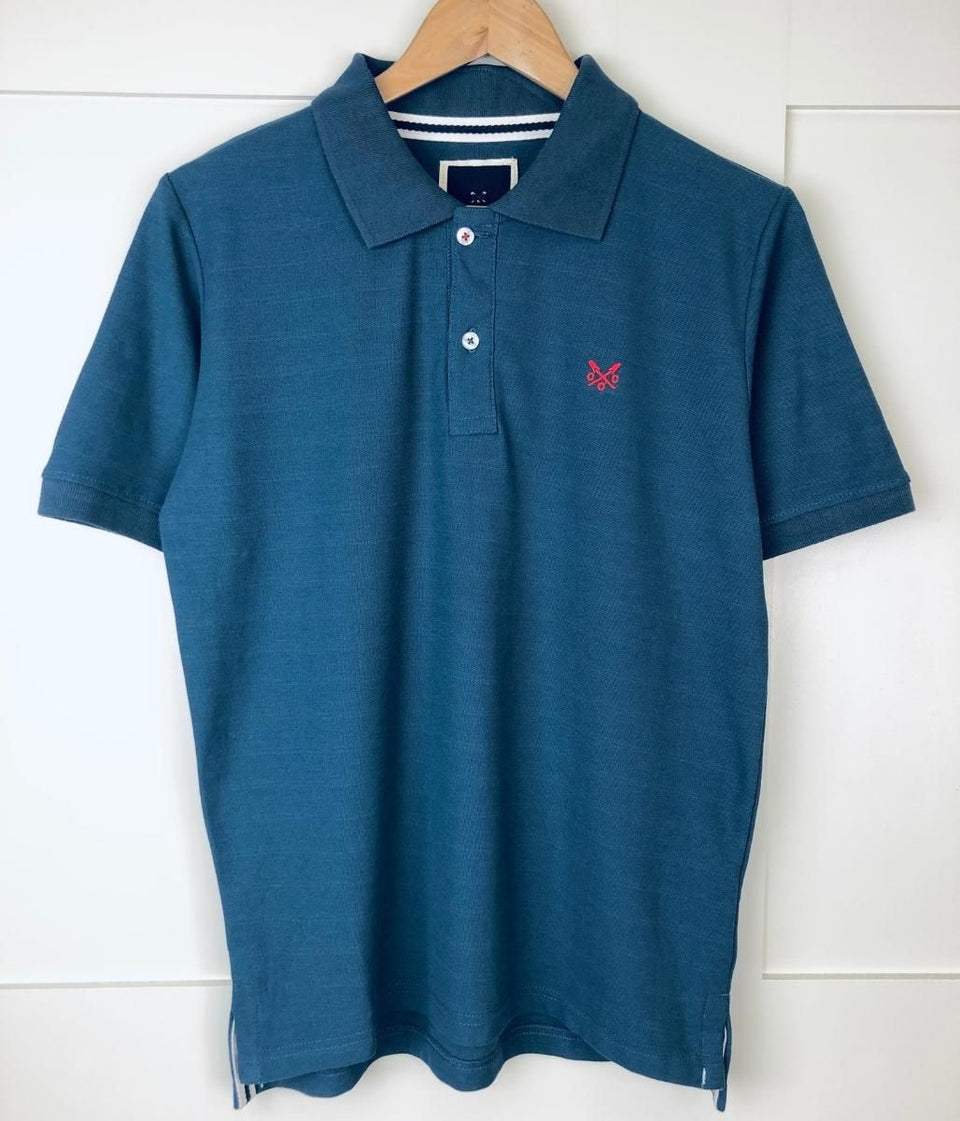 Blue Men's Cotton Polo Shirt