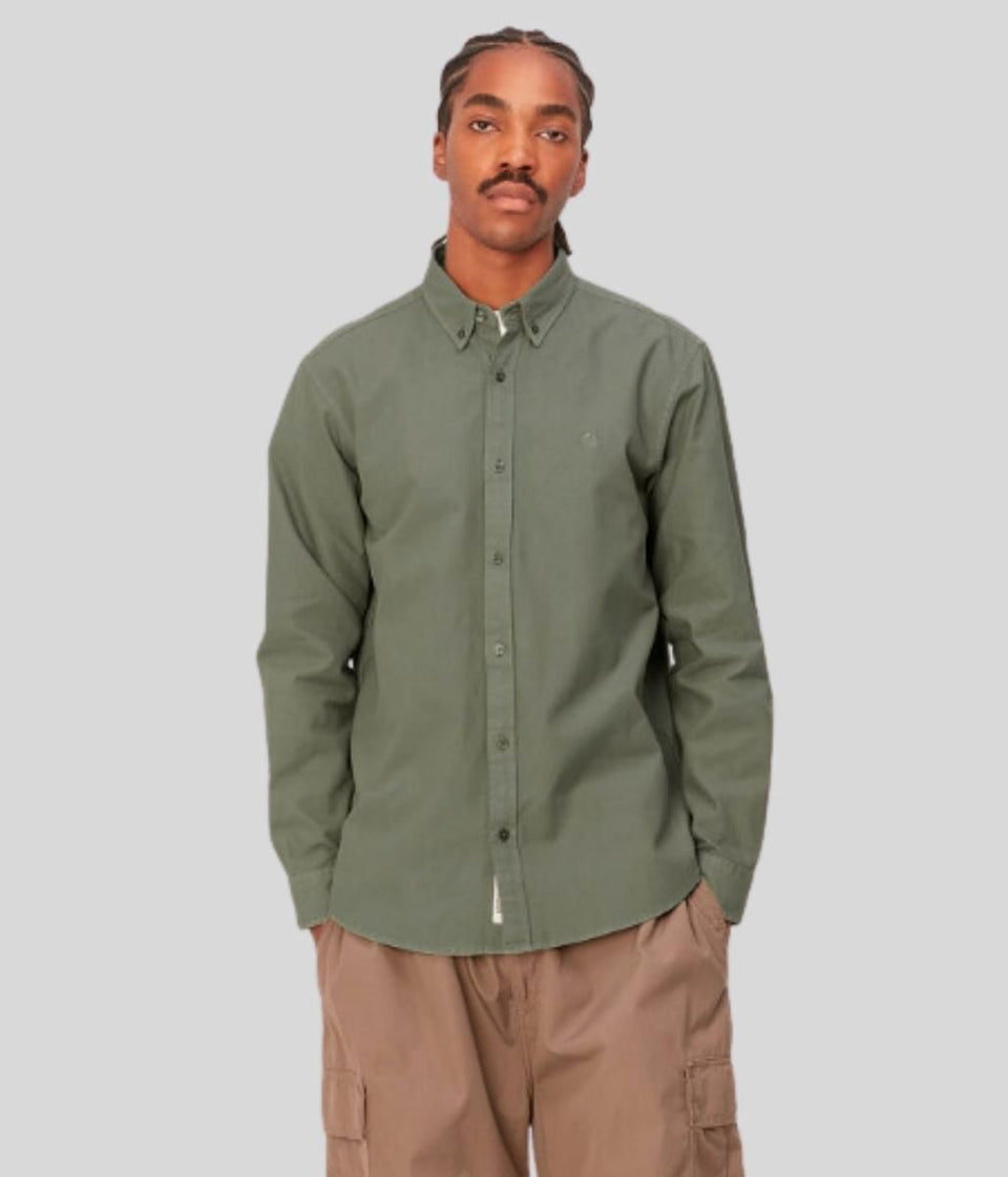 Smoke Green Bolton Cotton Shirt