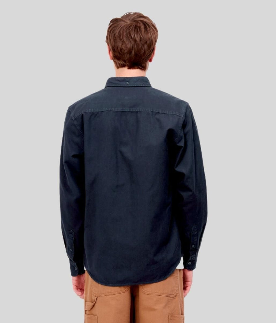 Navy Bolton Cotton Shirt