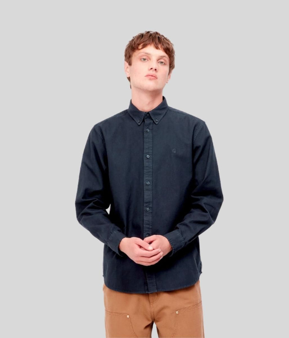 Navy Bolton Cotton Shirt