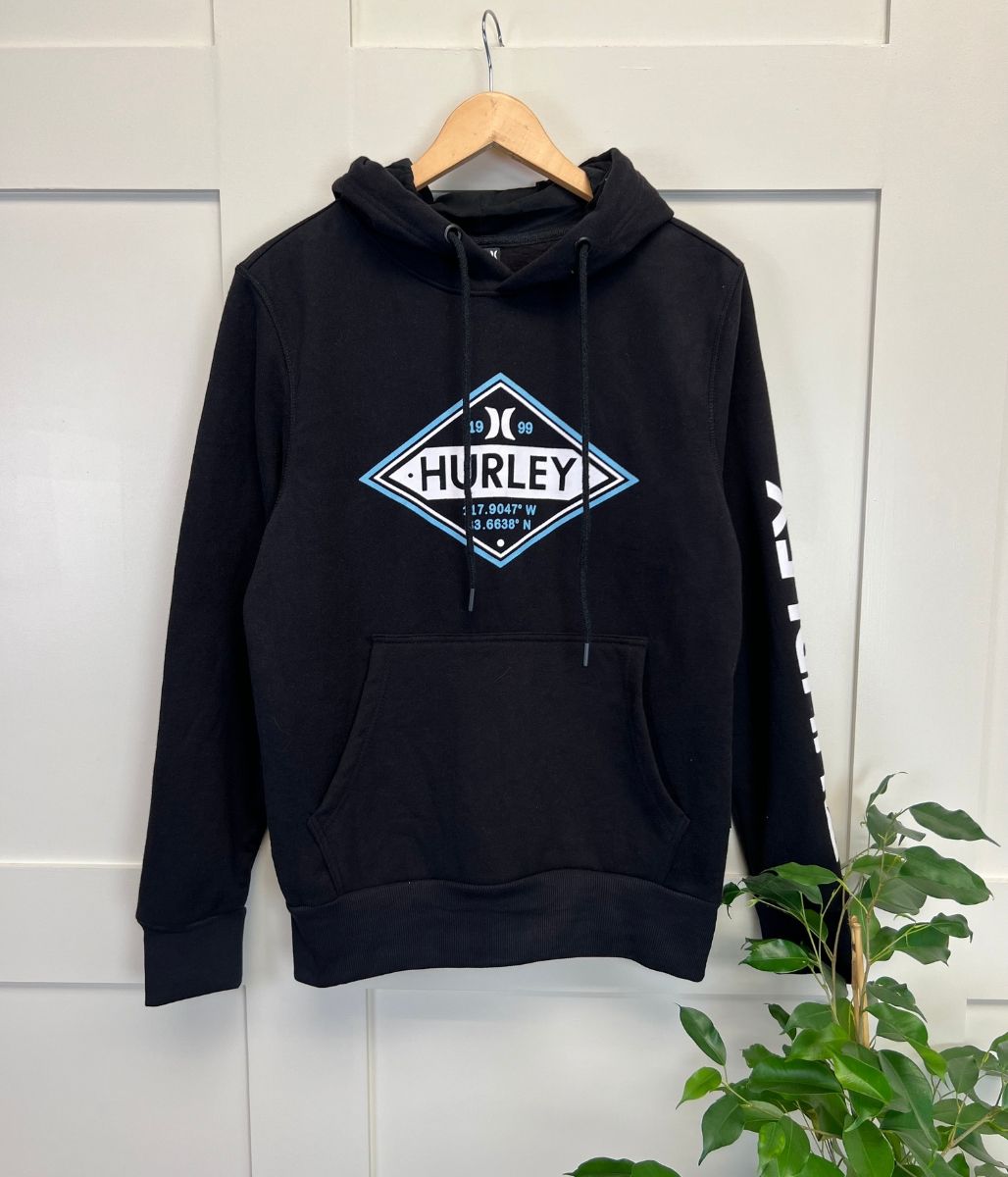 Black Hurley Diamond Logo Hoodie – Highstreet Outlet UK