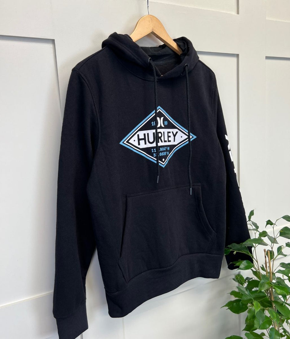 Black Hurley Diamond Logo Hoodie