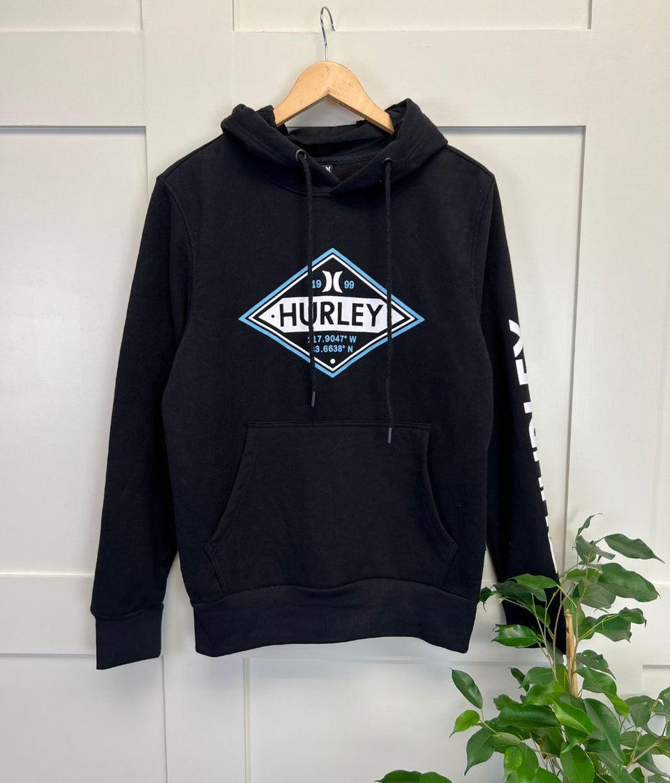 Black Hurley Diamond Logo Hoodie