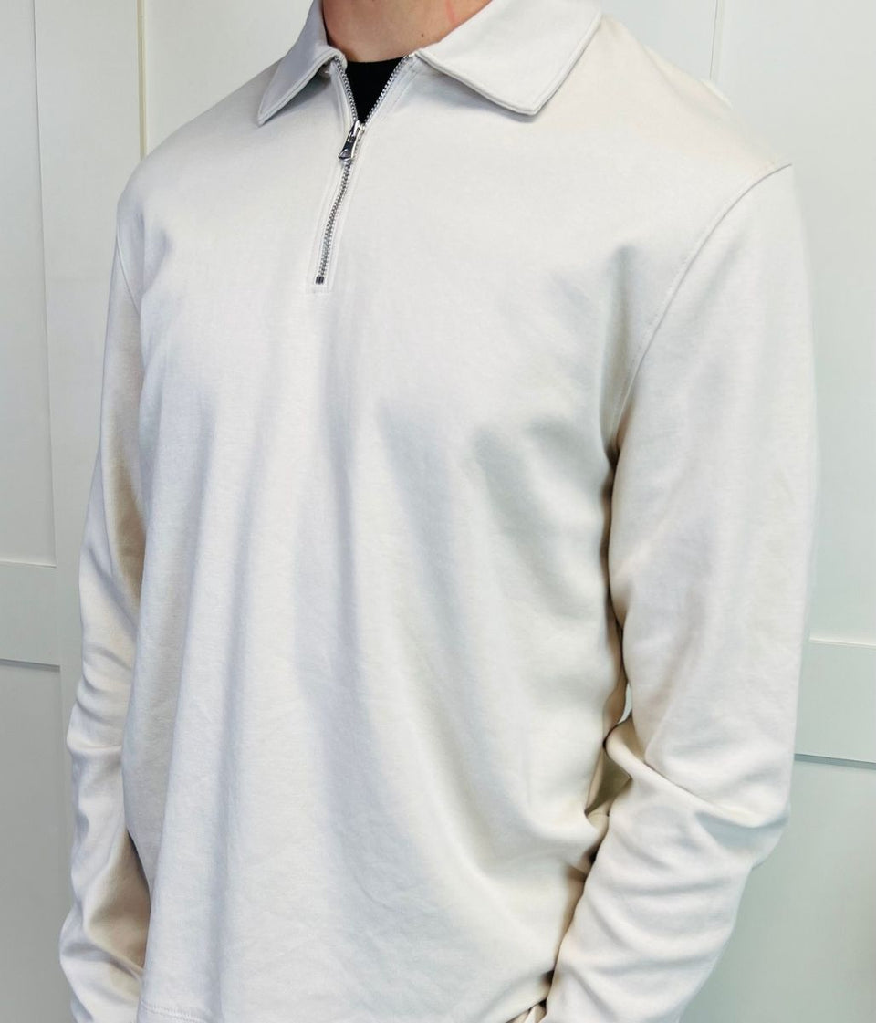 Ivory Mens 1/4 Zip Sweatshirt