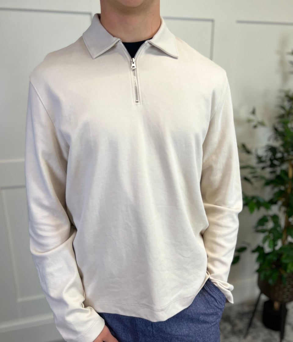 Ivory Mens 1/4 Zip Sweatshirt