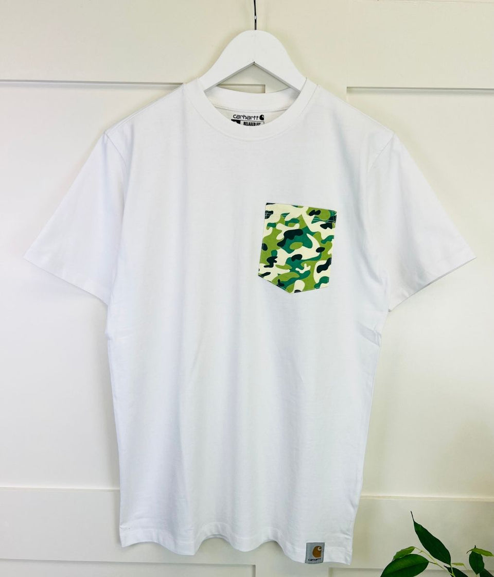 White Camo Pocket Cotton T-Shirt