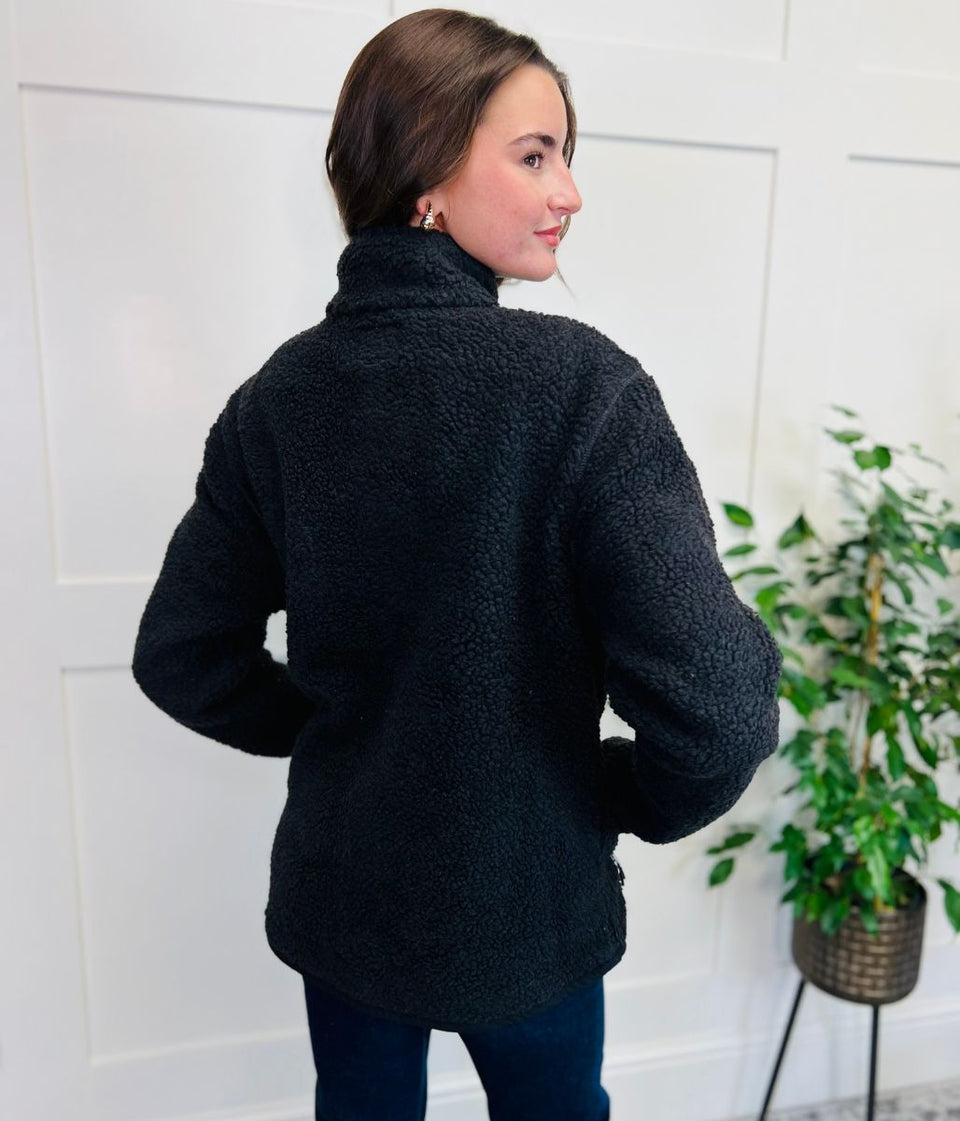 Charcoal Unisex Sherpa Fleece