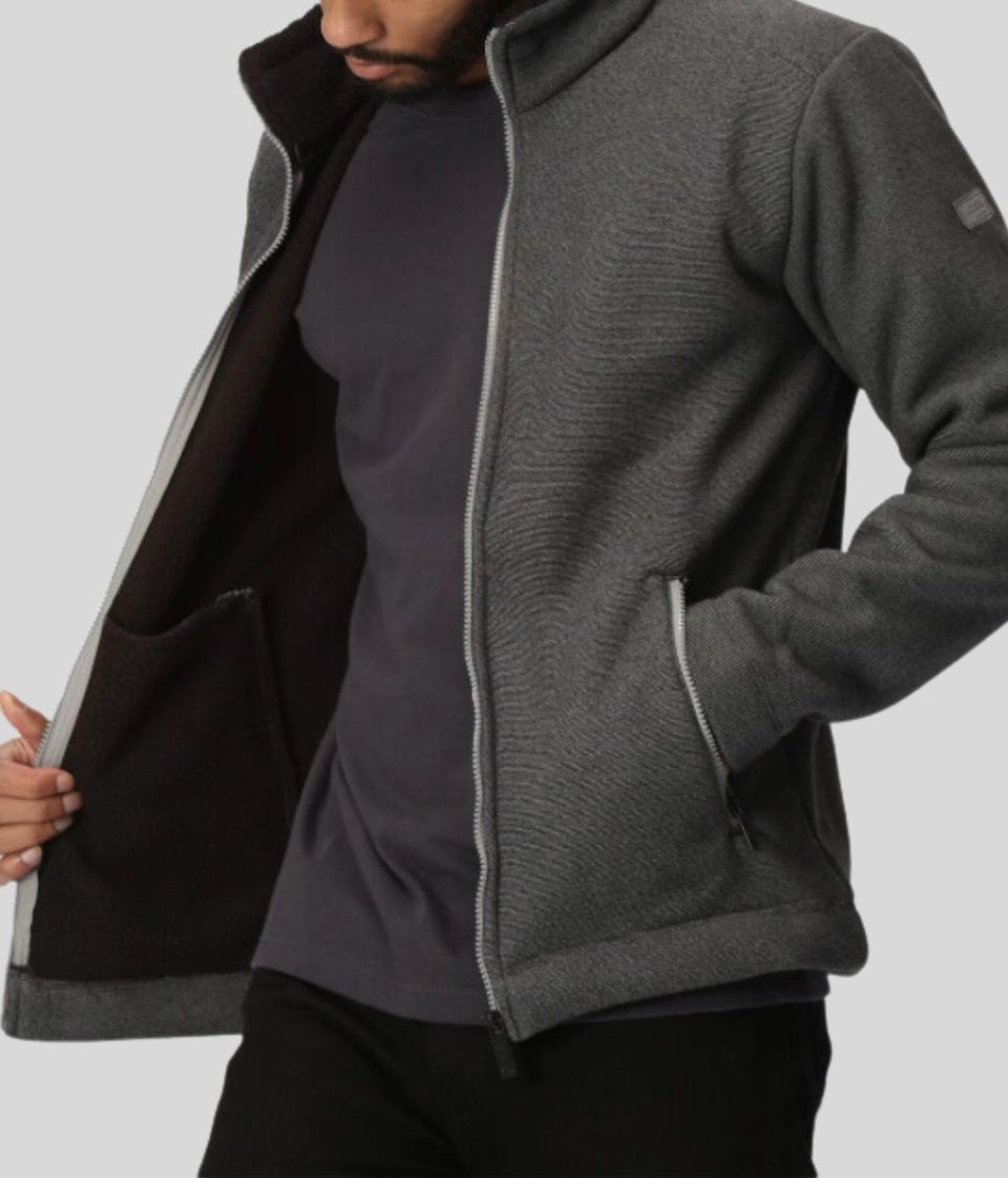 Grey Mens Garrian Fleece Jacket