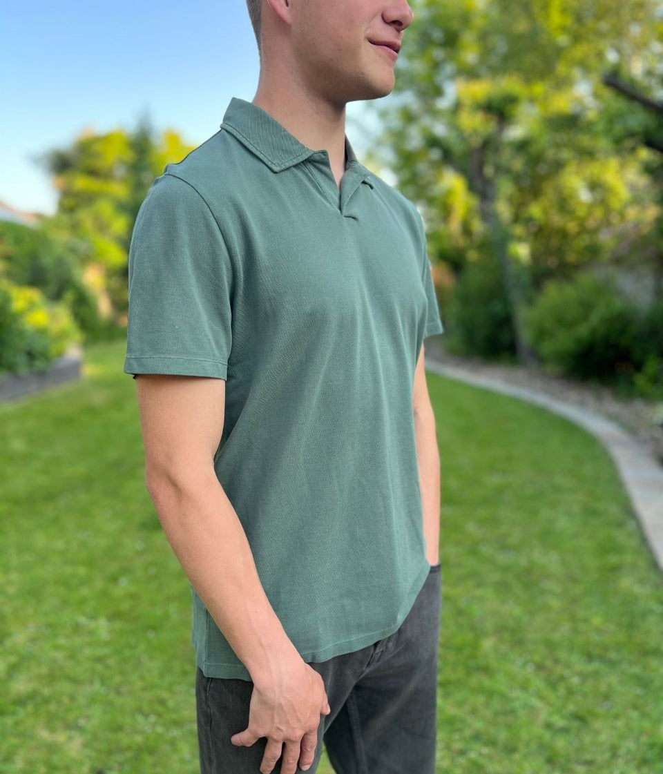 Green Ex Seasalt Treve Organic Cotton Polo Shirt