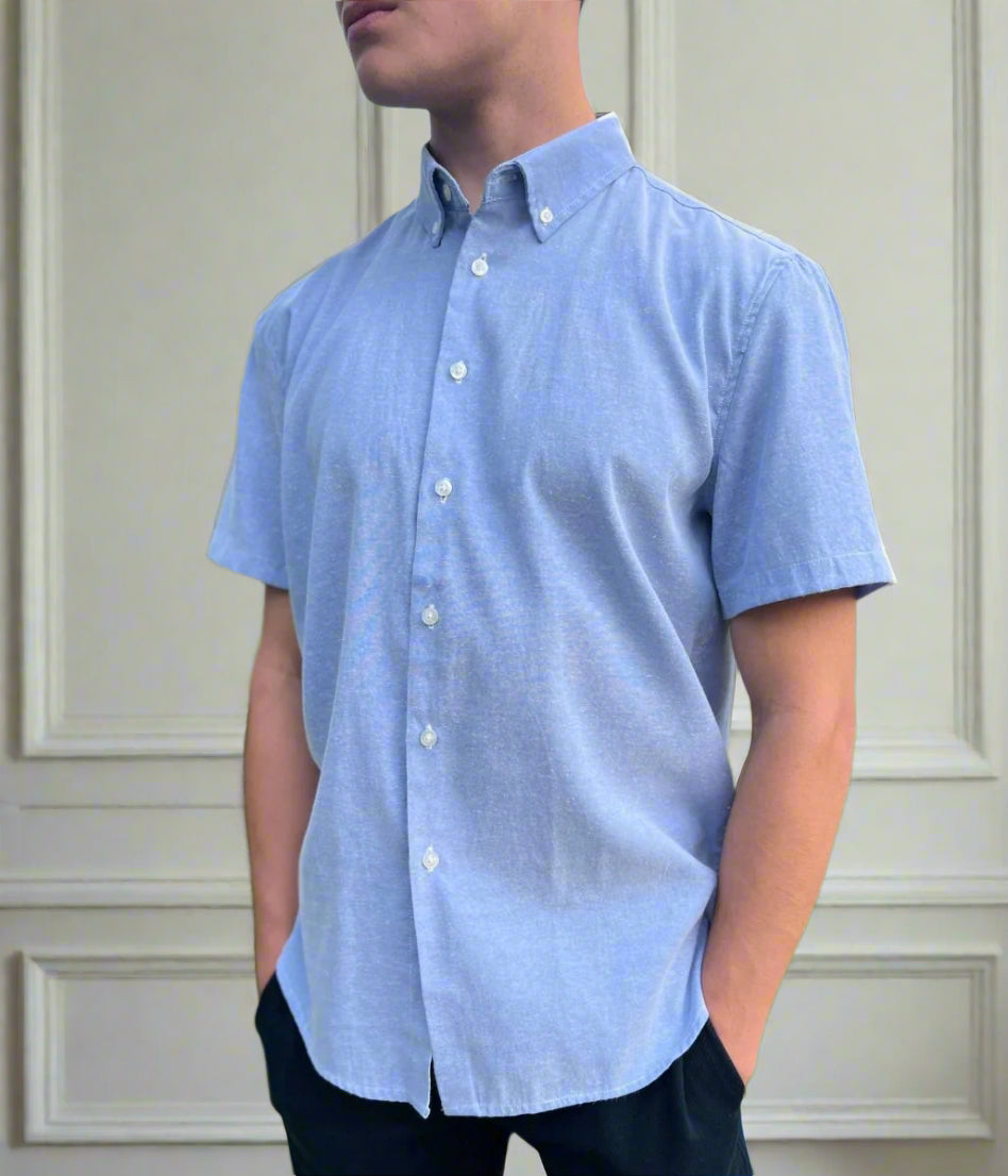 Mens Chambray Cotton Shirt