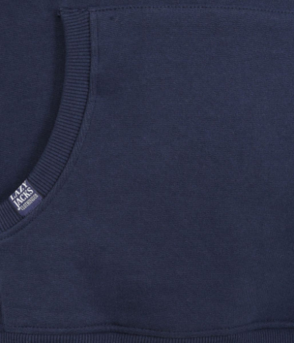 Lazy Jacks Mens Hooded Button Neck Sweatshirt