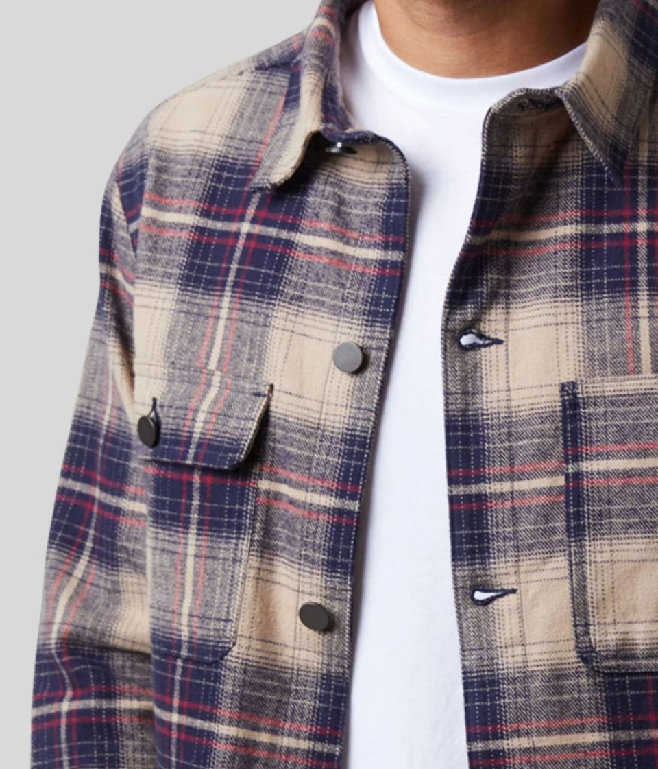 Brave Soul Mens Brushed Cotton Overshirt