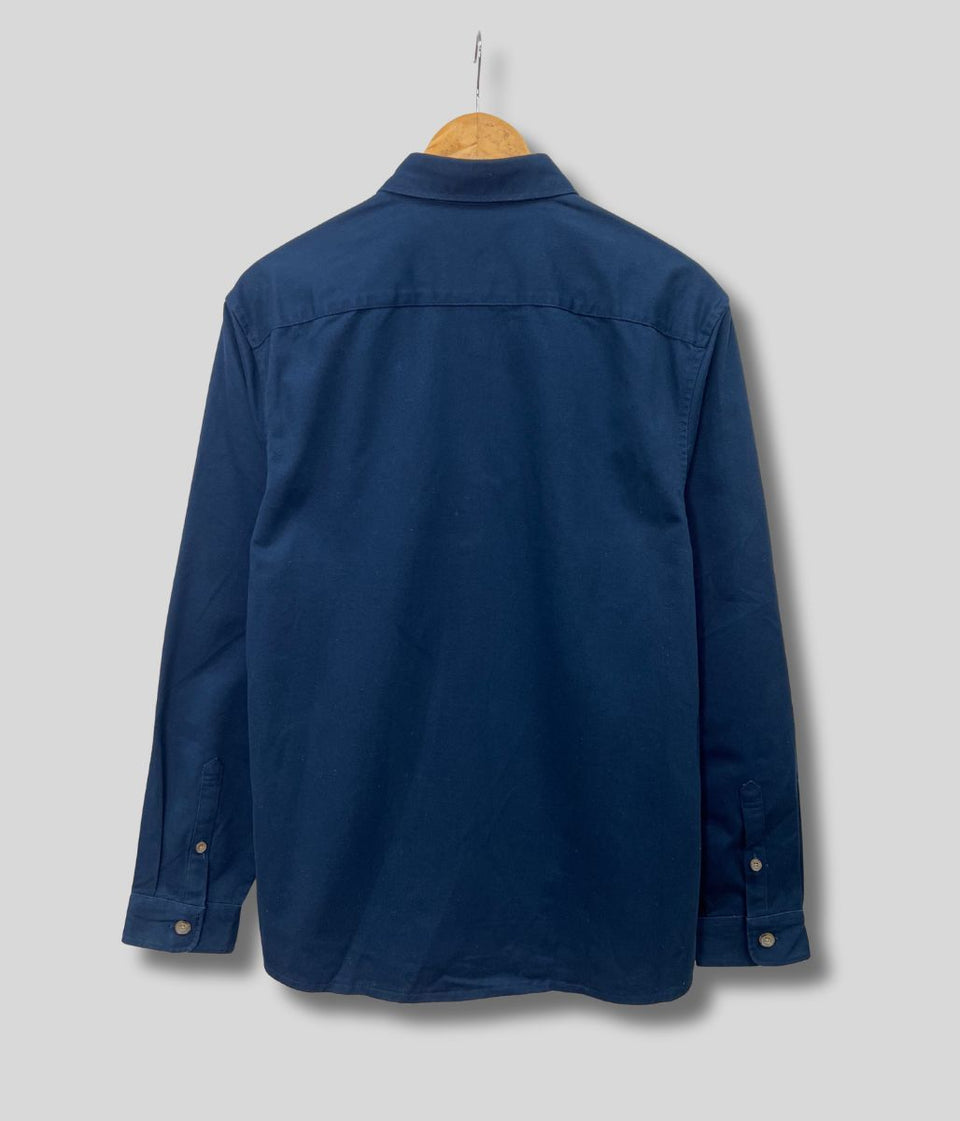 Mens Navy Cotton Over Shirt