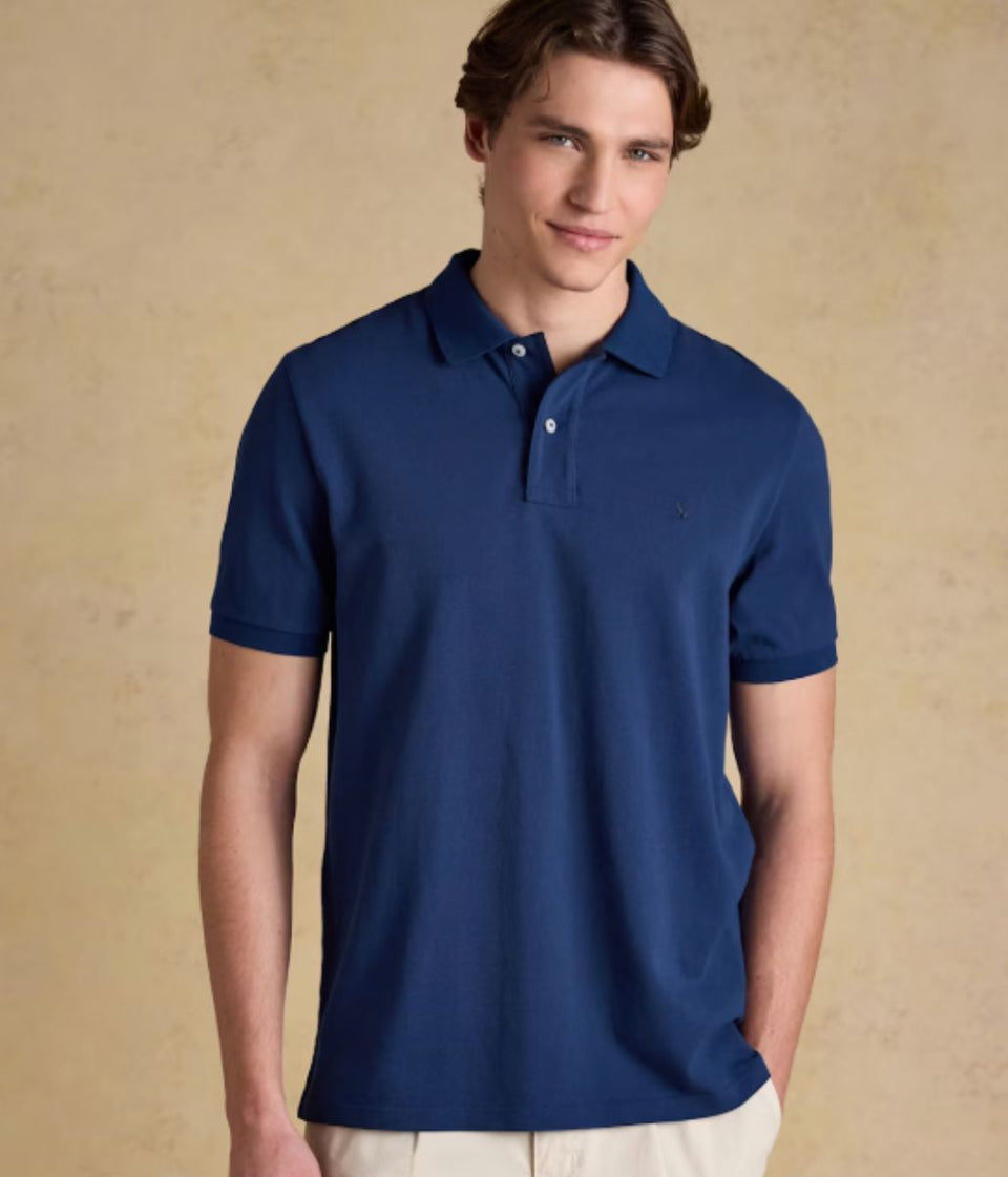 Blue Woody Pure Cotton Pique Polo Shirt