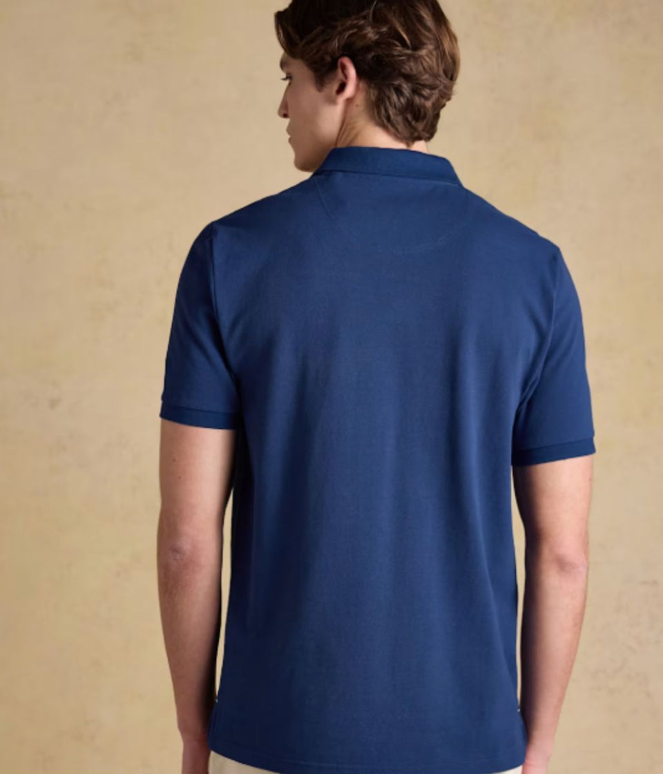 Blue Woody Pure Cotton Pique Polo Shirt