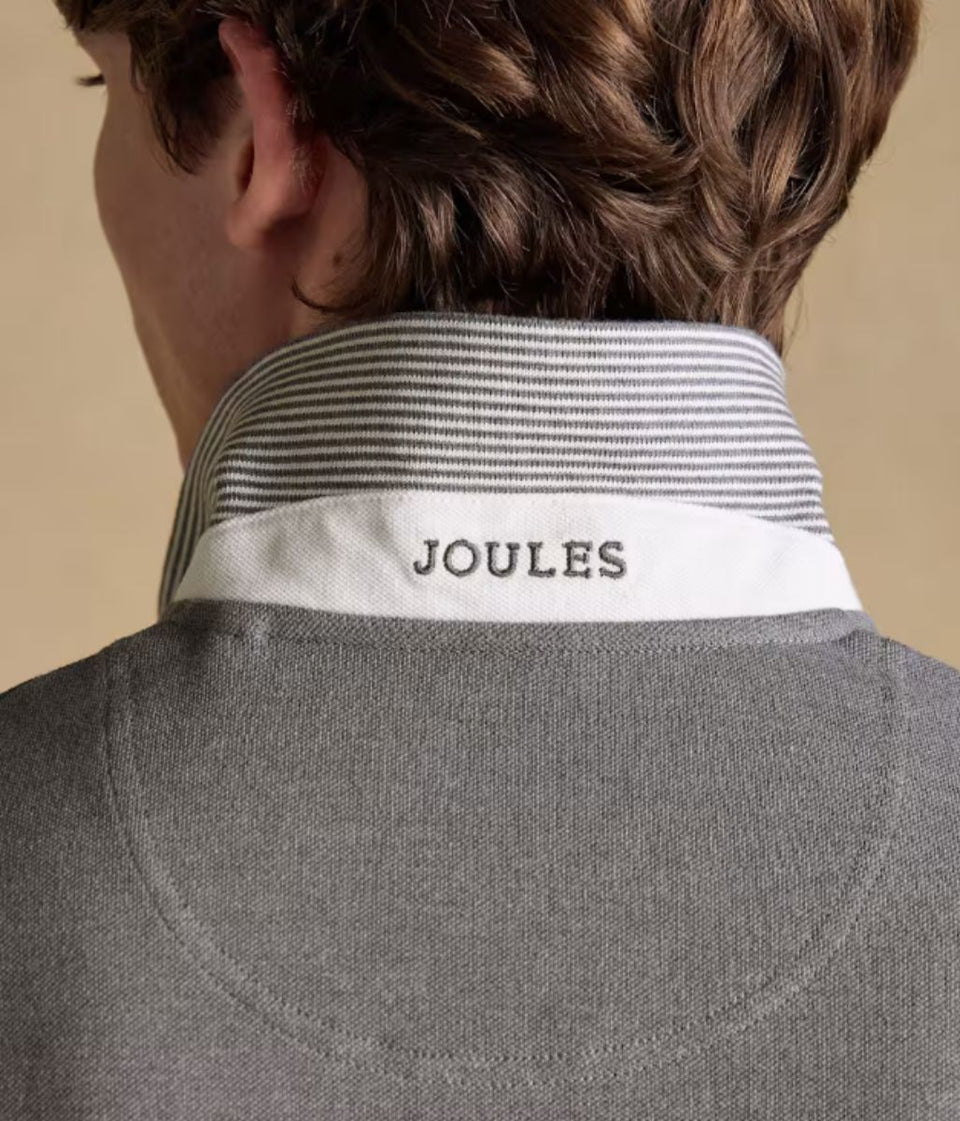 Grey Woody Pure Cotton Pique Polo Shirt