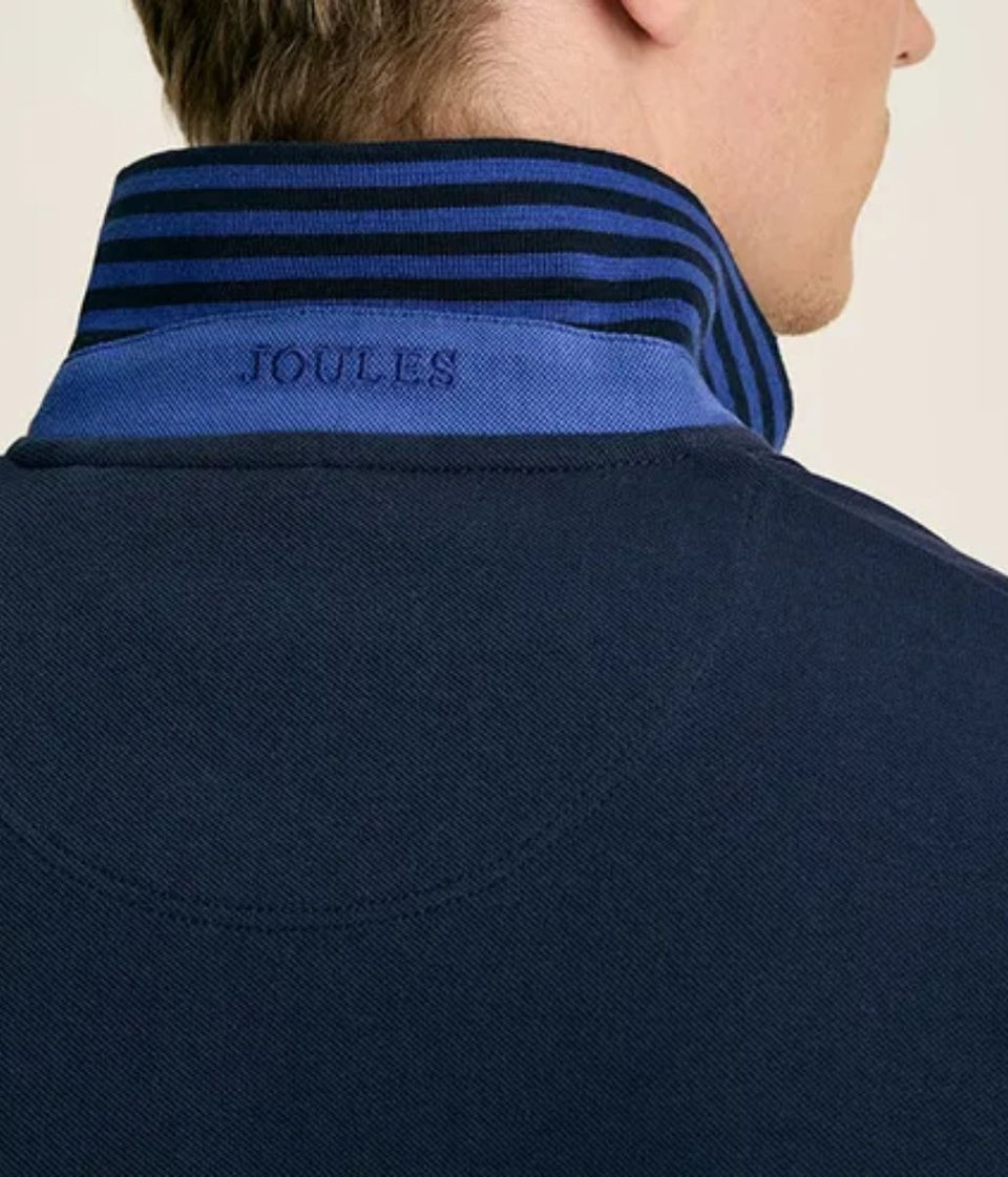 Navy Woody Pure Cotton Pique Polo Shirt