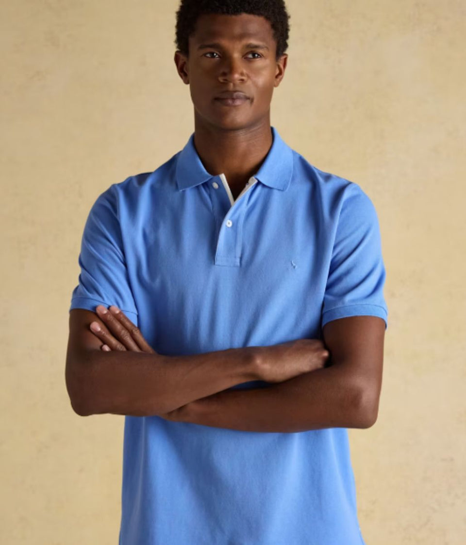 Light Blue Woody Pure Cotton Pique Polo Shirt