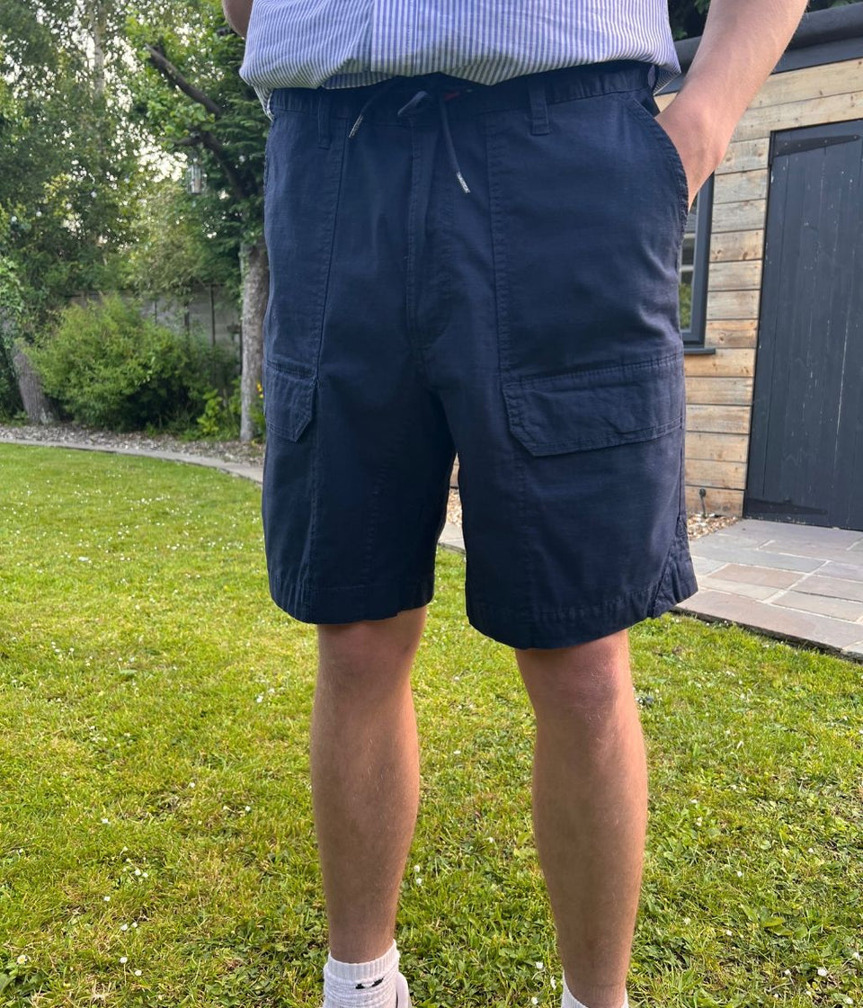 Mens Navy Nautica Cargo Shorts