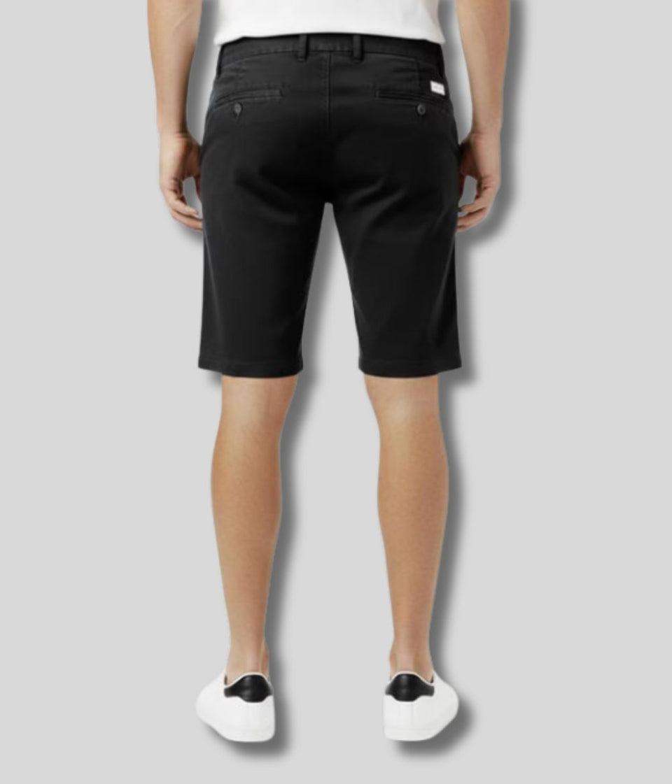 Mens Black Slim Fit Chino Shorts