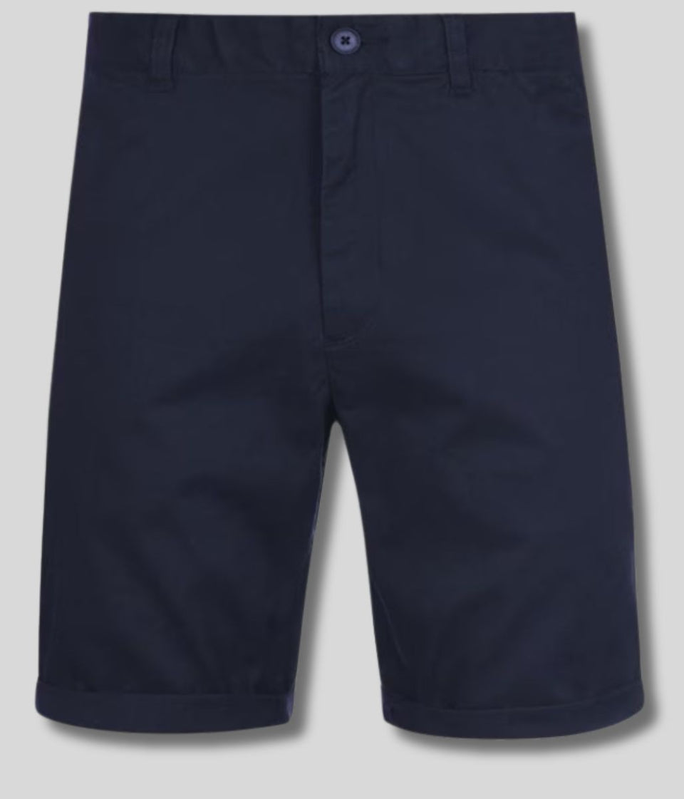 Mens Navy Slim Fit Chino Shorts