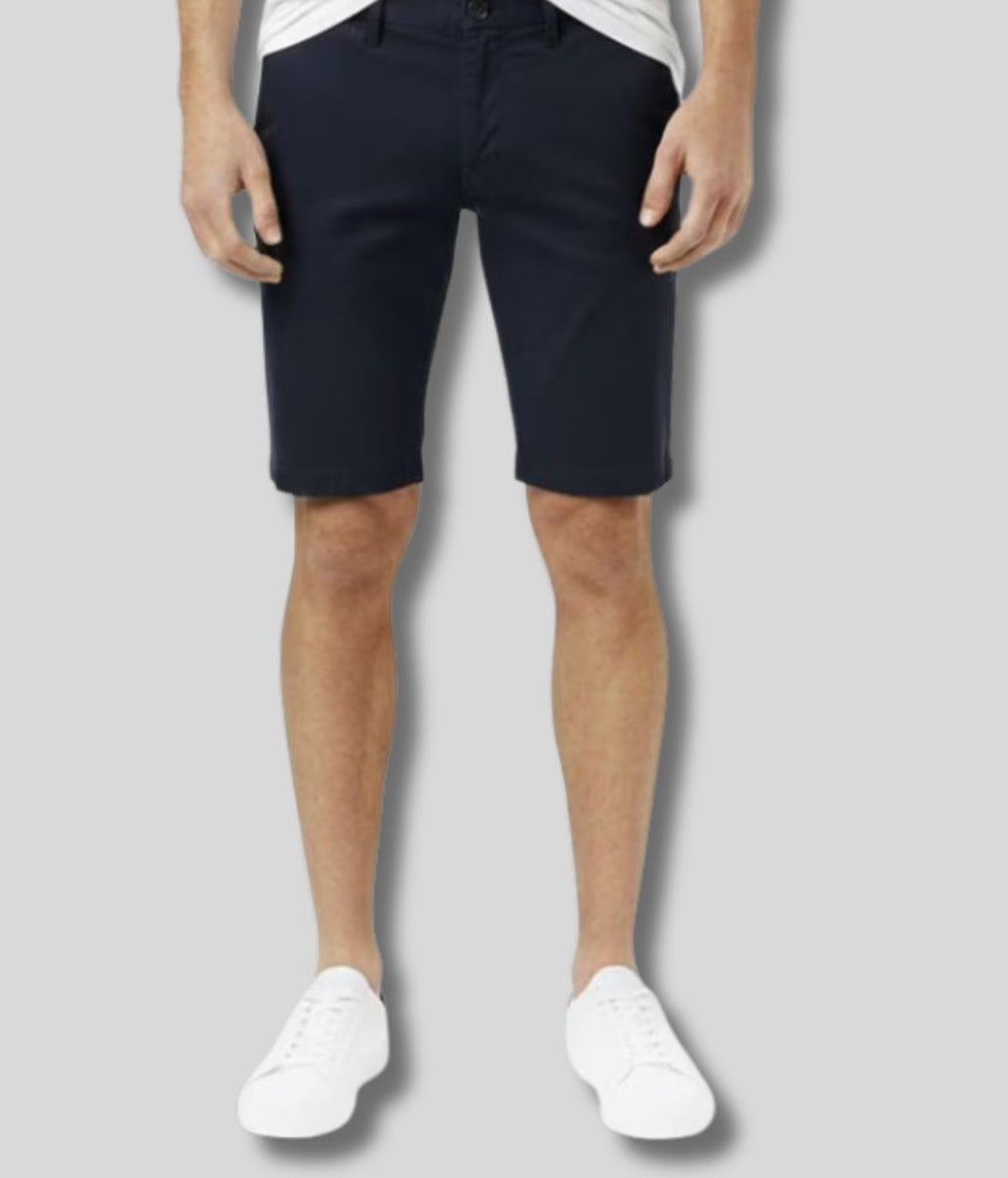 Mens Navy Slim Fit Chino Shorts
