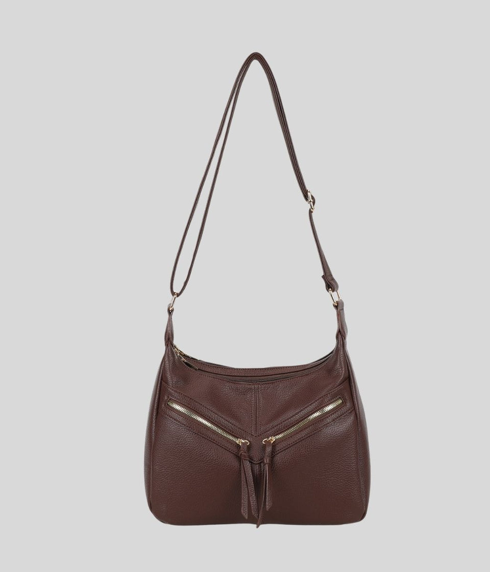 Coffee Large Crossbody Handbag