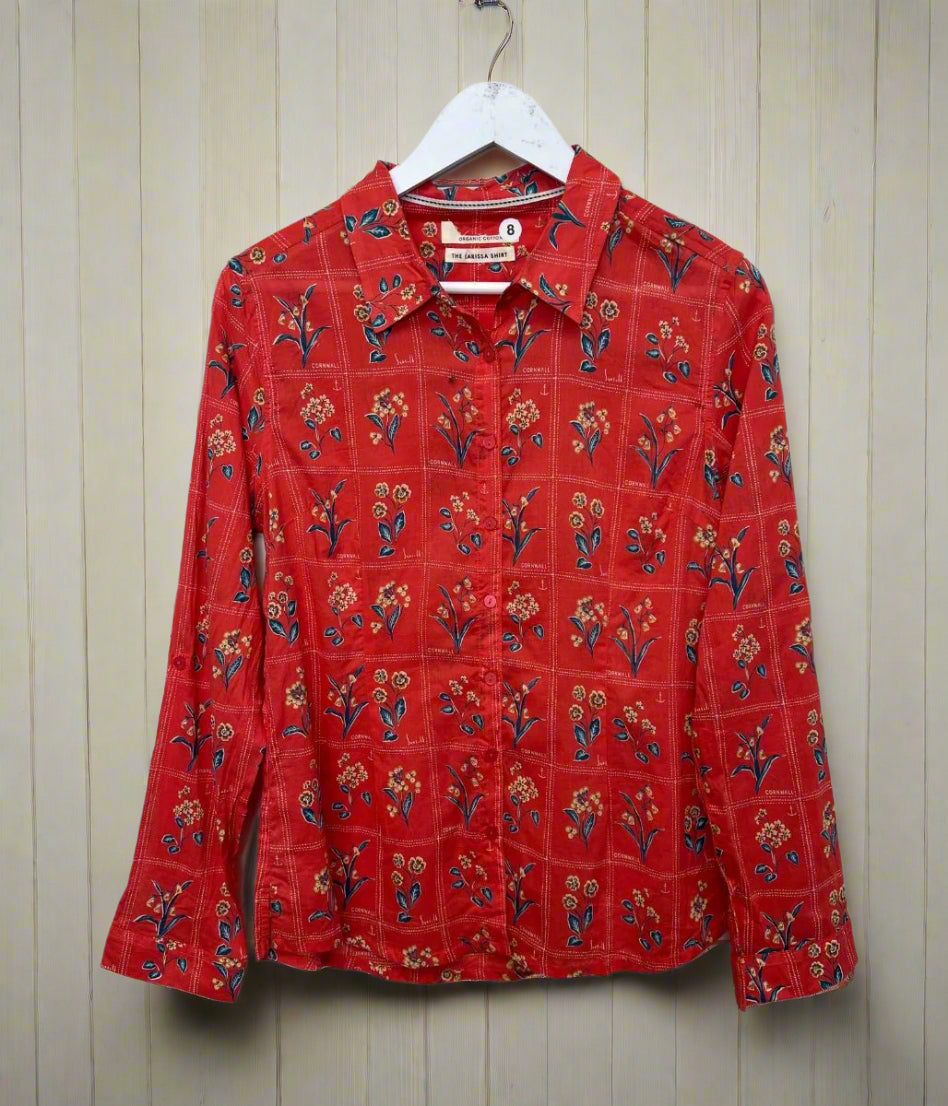 Ex Seasalt Orange Print Larissa Shirt