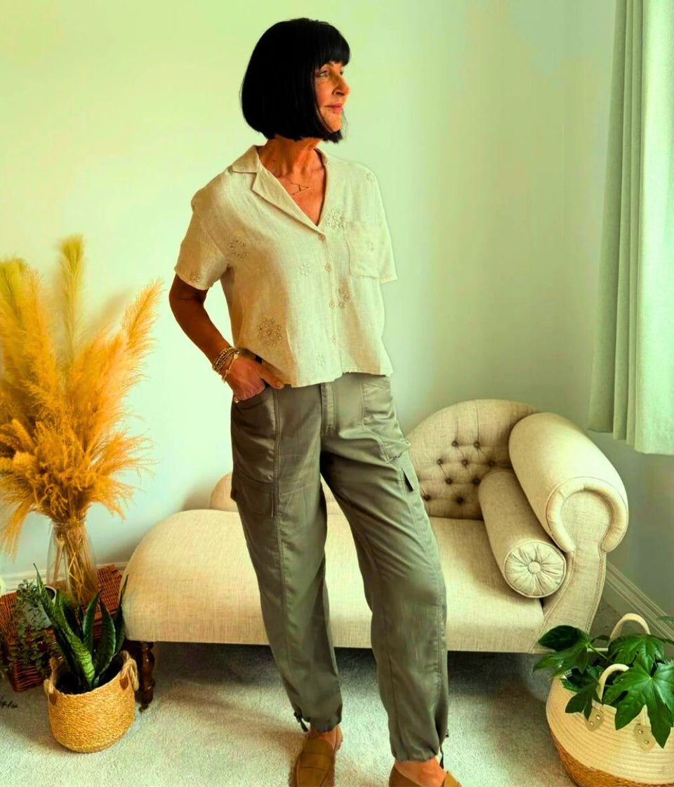 Khaki Sia Cargo Trousers