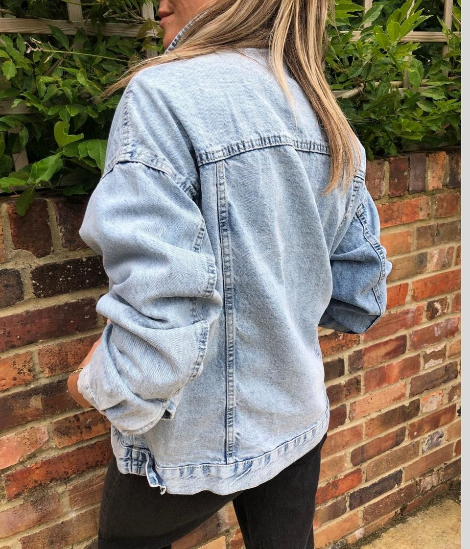 Vintage Wash Relaxed Fit Denim Jacket