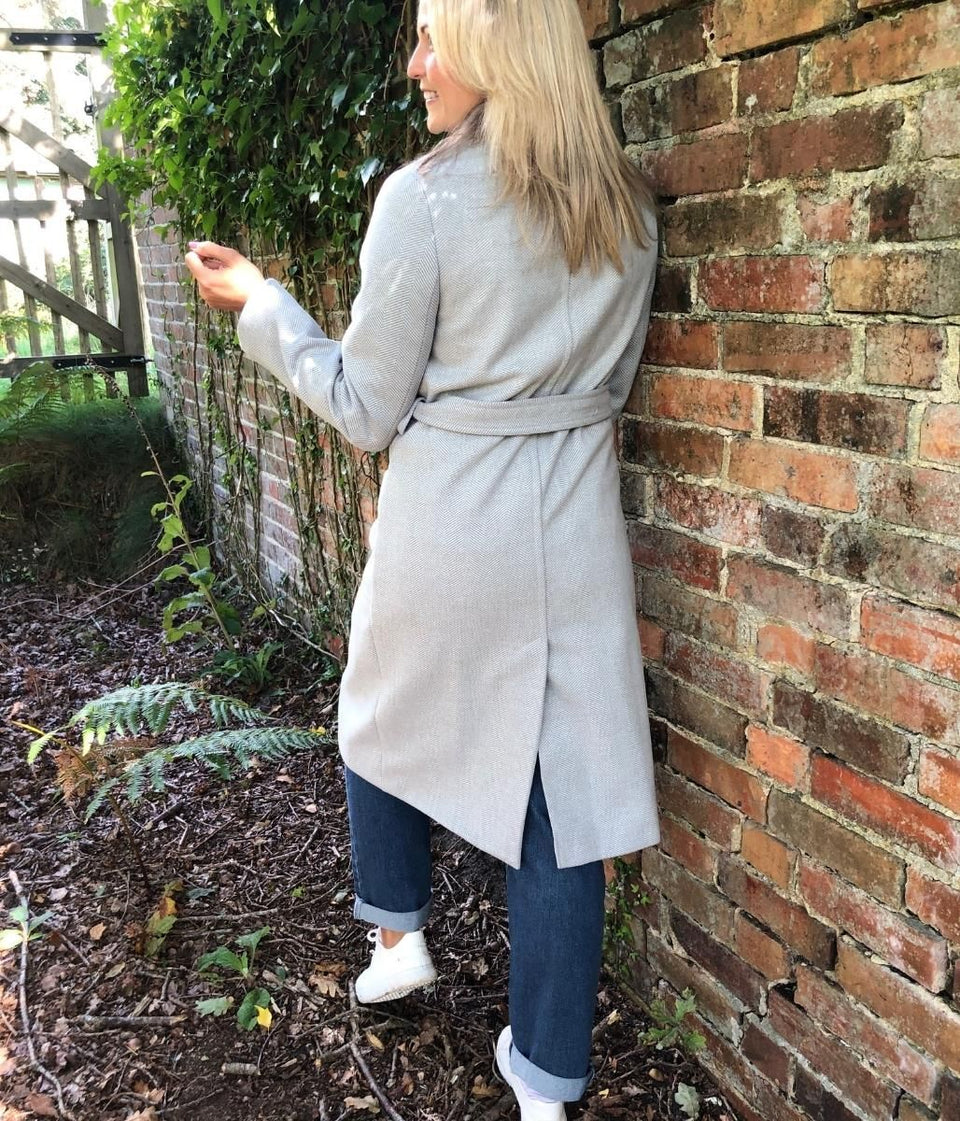 Grey Herringbone Coat Size 22