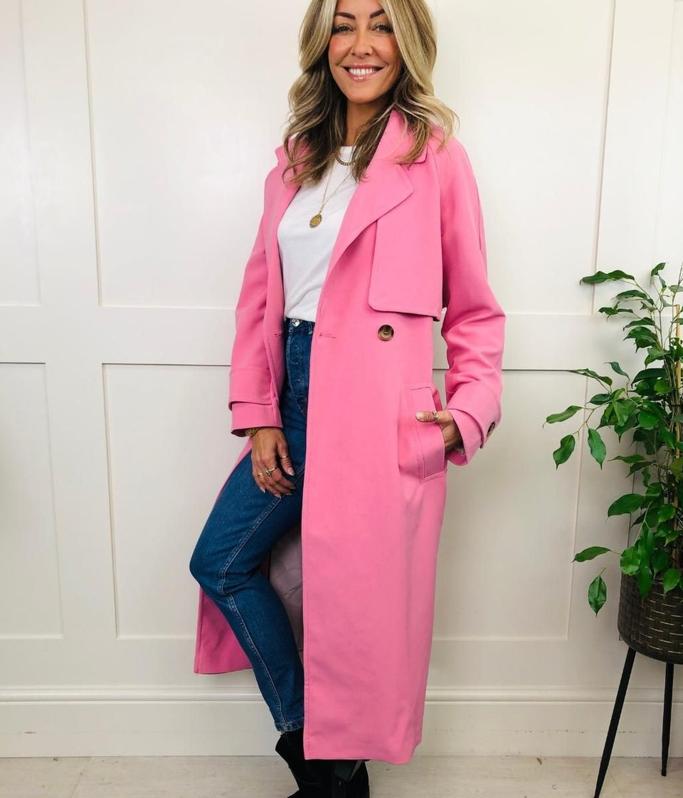 Pink Trench Coat