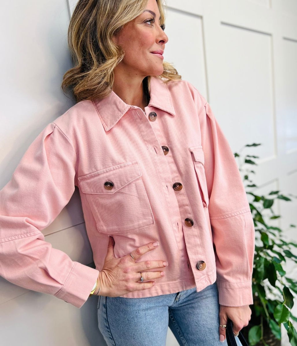 Pink Relaxed Shacket