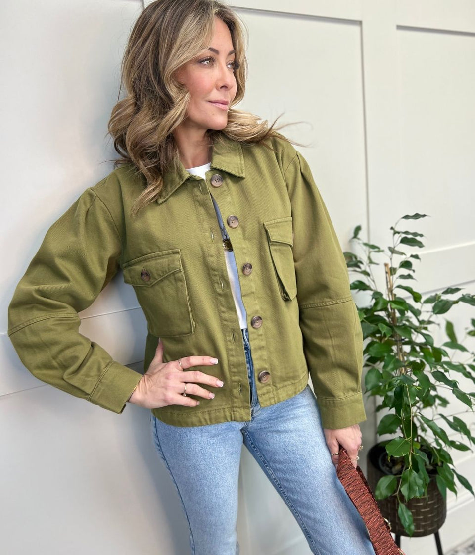 Khaki Relaxed Shacket