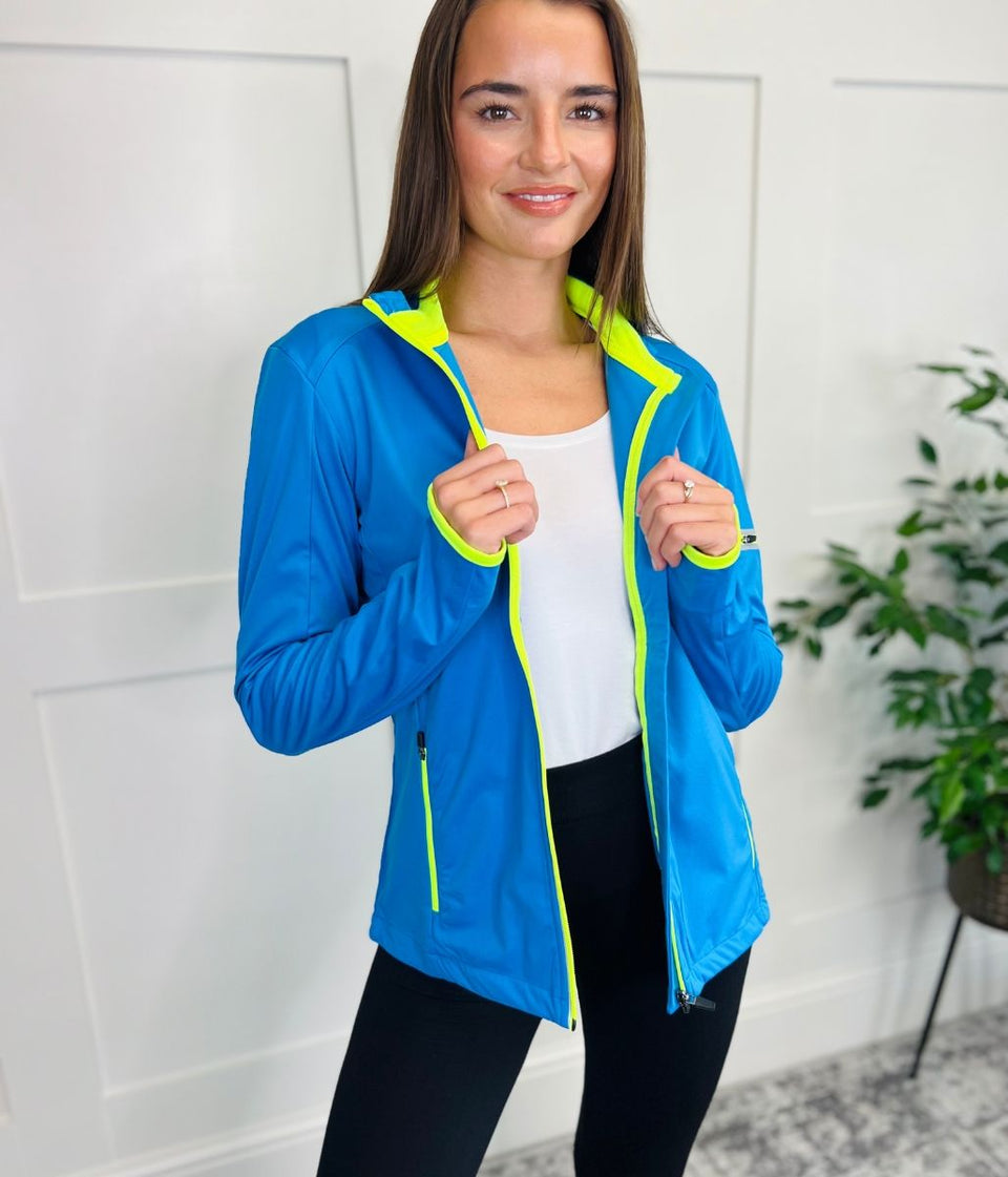 Blue & Yellow Lightweight Softshell Jacket