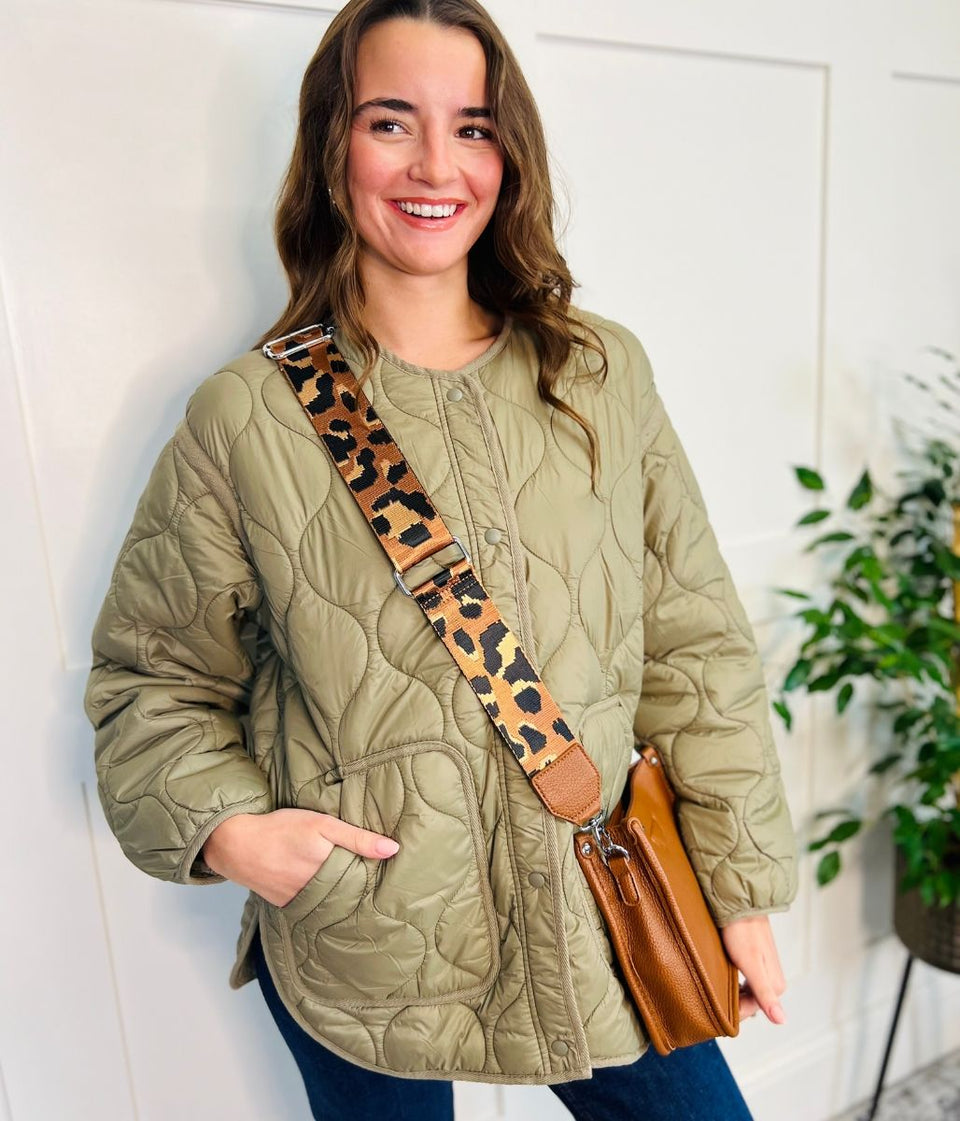 khaki padded jacket womens