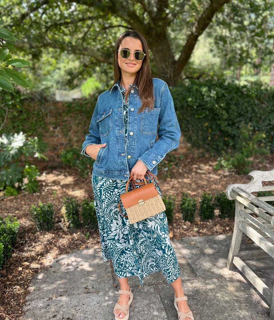 Blue Utility Style Denim Jacket