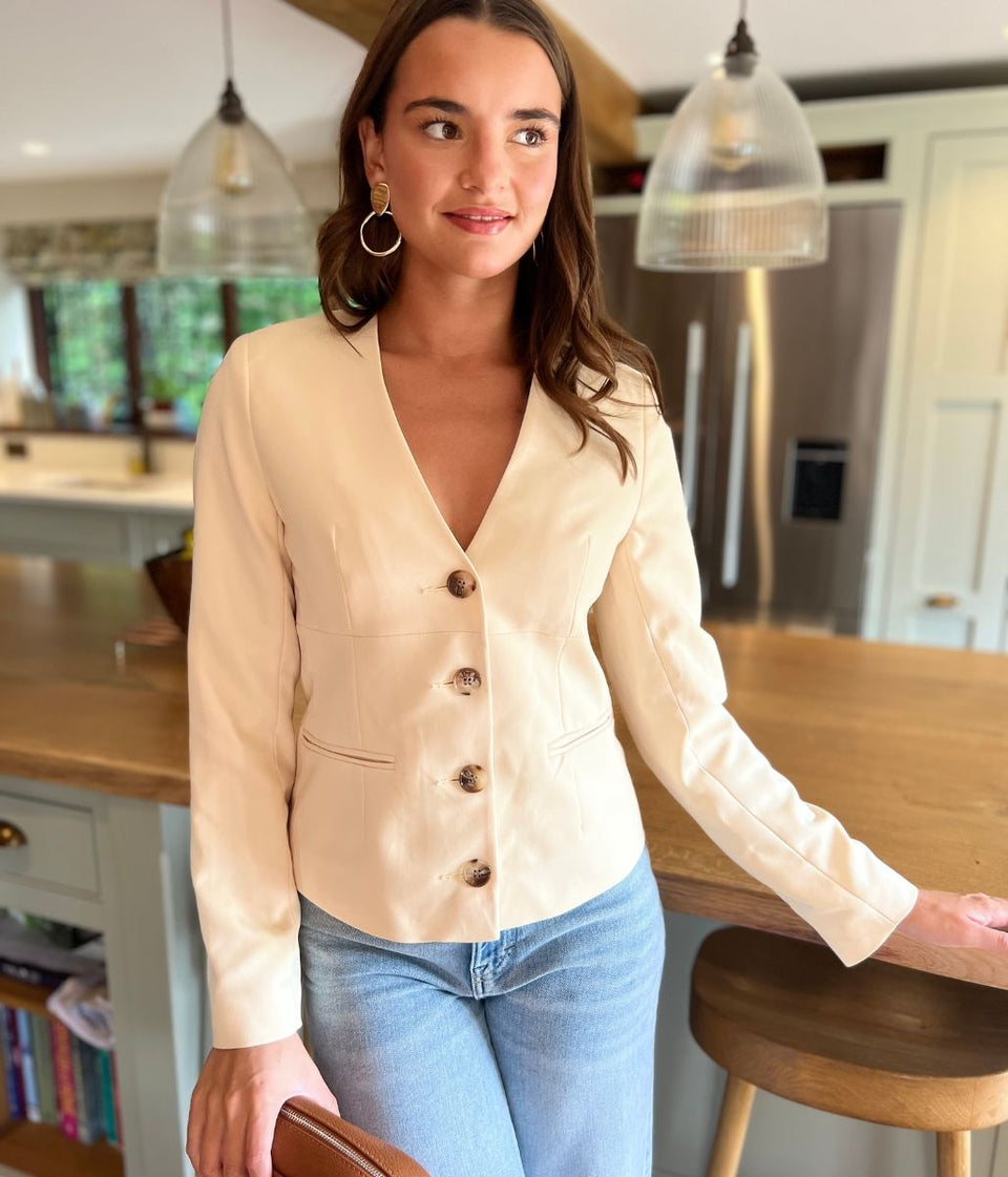 Buttermilk V Neck Blazer