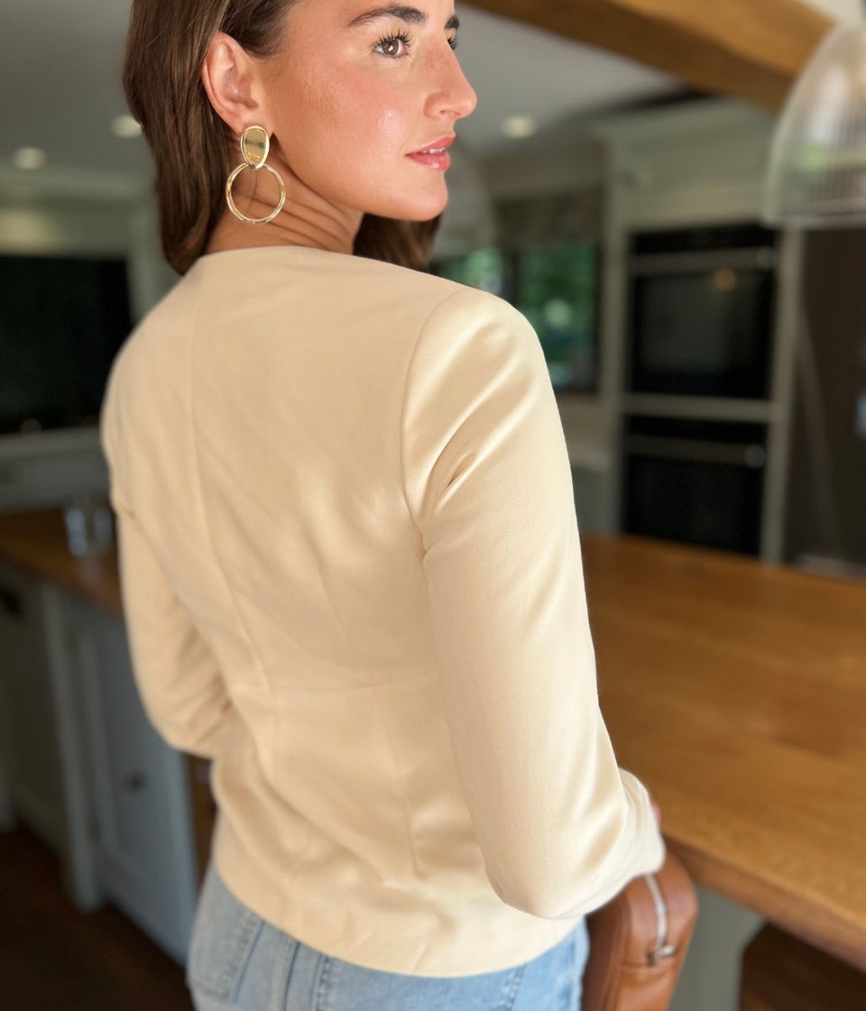 Buttermilk V Neck Blazer
