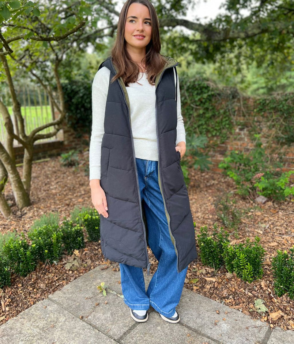 Reversible Longline Padded Gilet