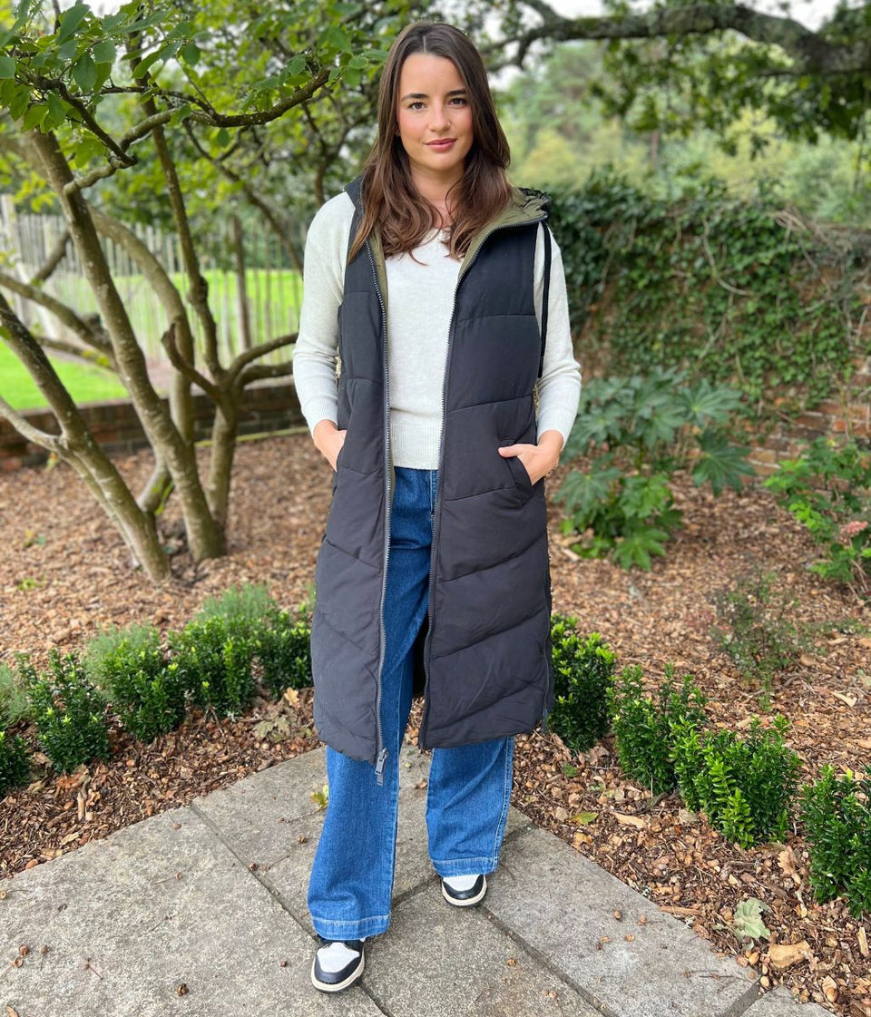Reversible Longline Padded Gilet