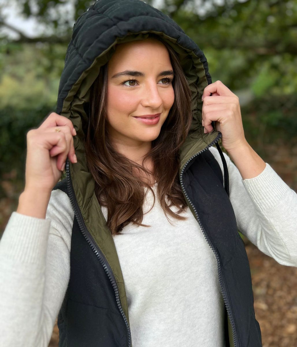 Reversible Longline Padded Gilet