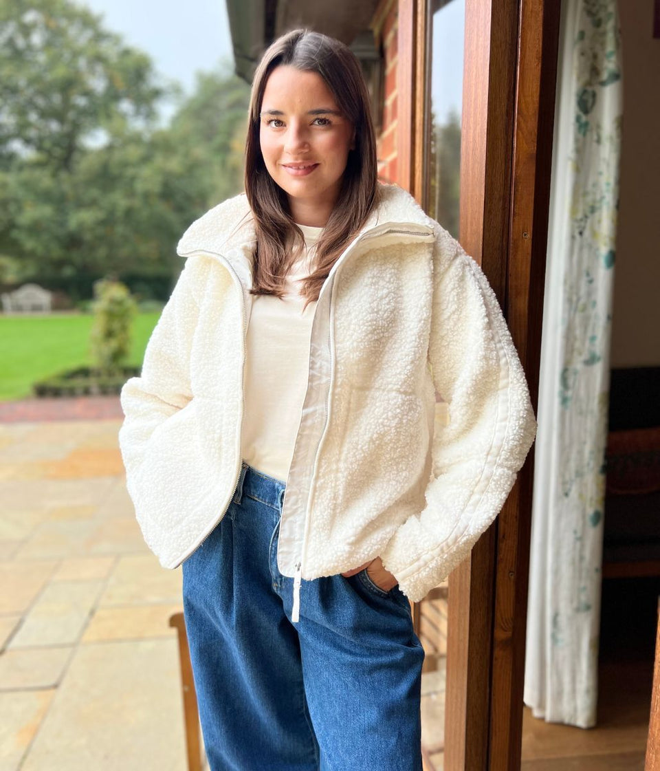Cosy Borg Fleece Zip Through Jacket