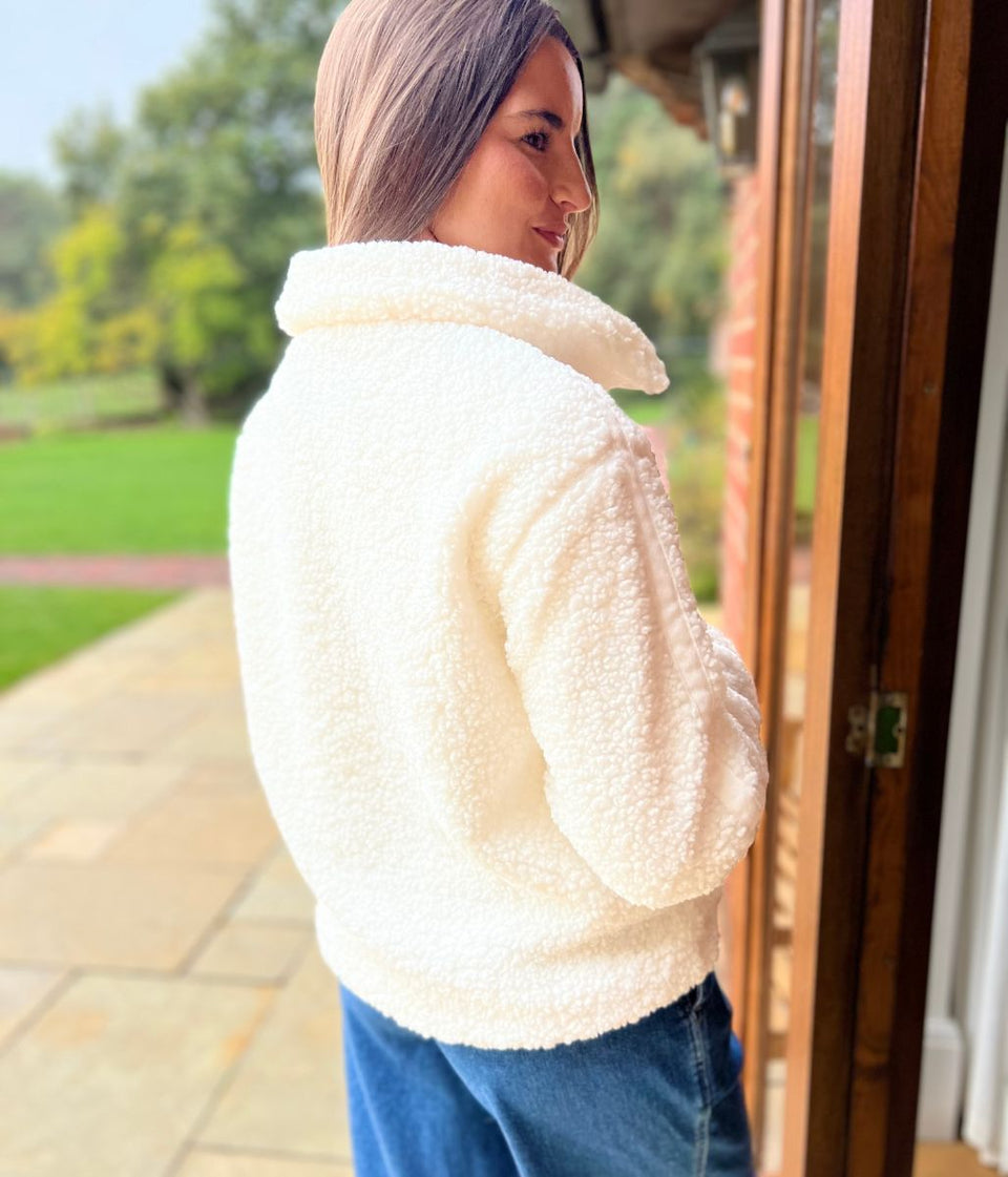 Cosy Borg Fleece Zip Through Jacket